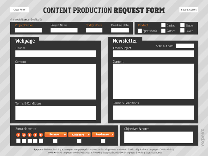 Poker short forms