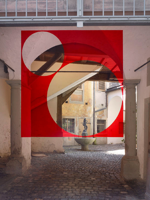 Felice Varini, Italy + Germany unurth street art