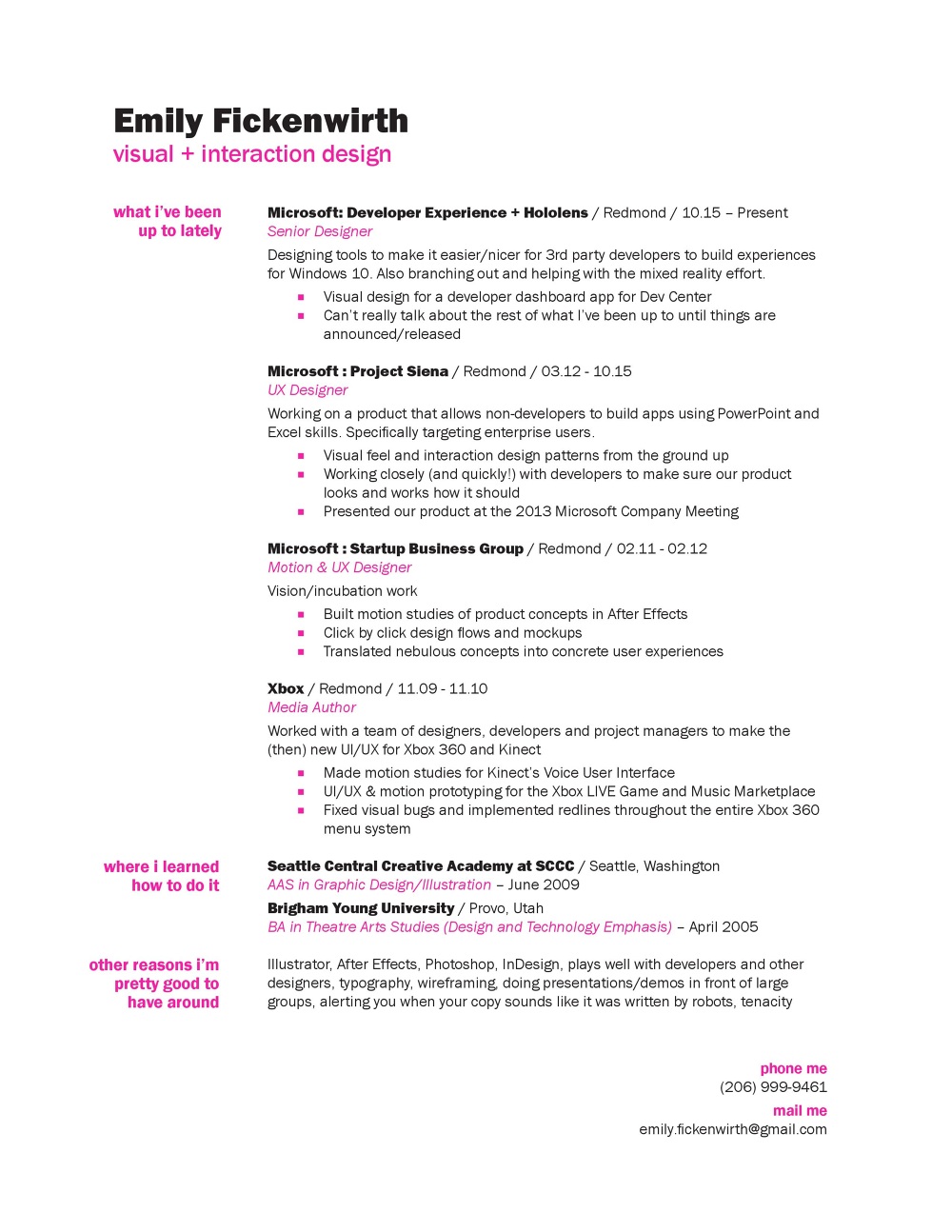 interaction designer resumes