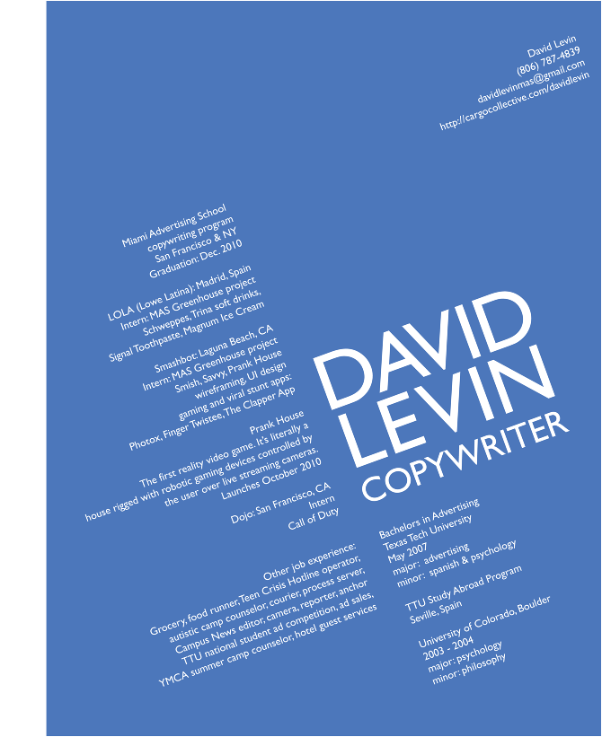 copywriter resume