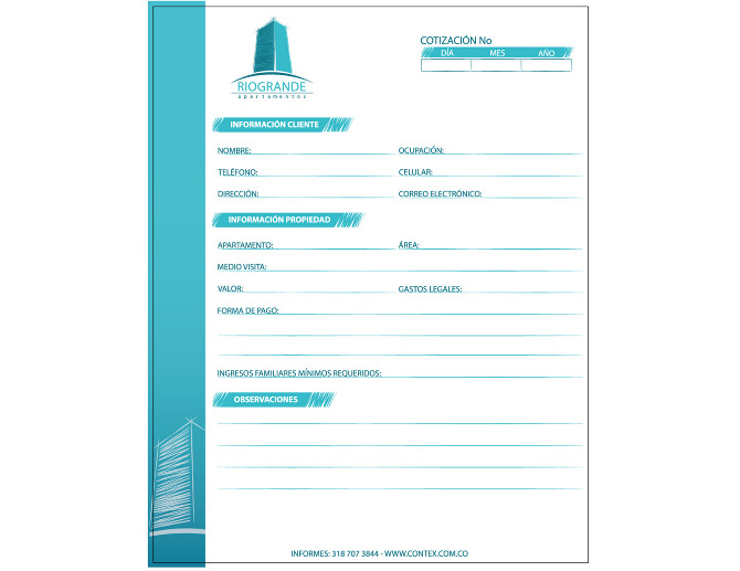 formato de cotizaciones en word gratis