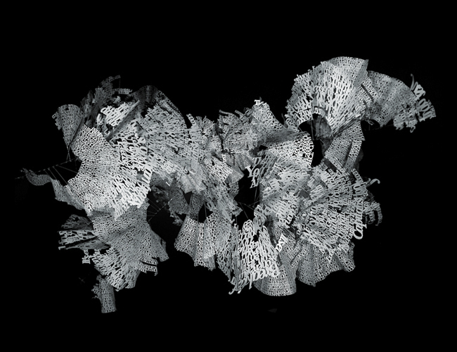 typographic sculpture 1 Heath's typographic sculpture