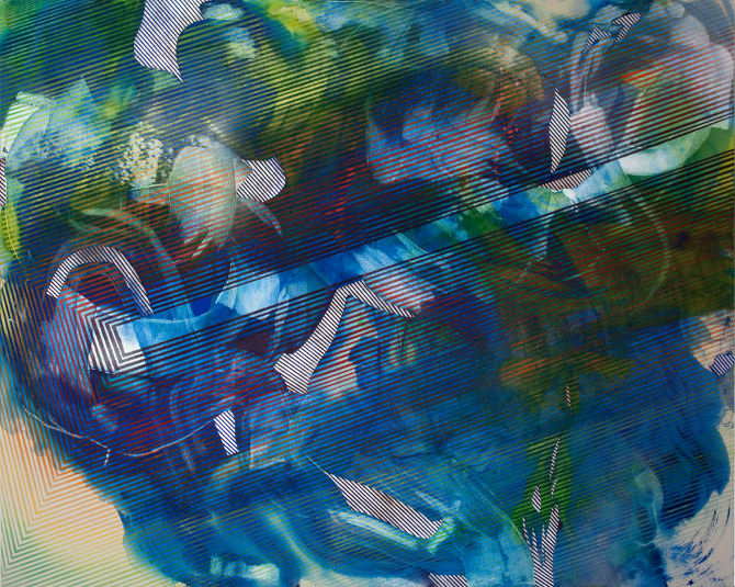 "5", 48 x 60, acrylic on canvas, 2012 by Chris Trueman