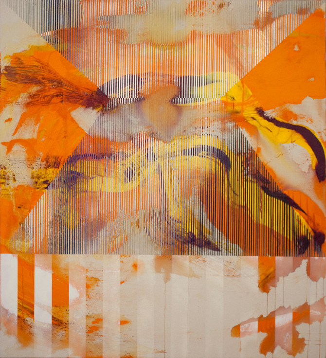"Creamsicle", 42 x 36, acrylic on canvas, 2012 by Chris Trueman