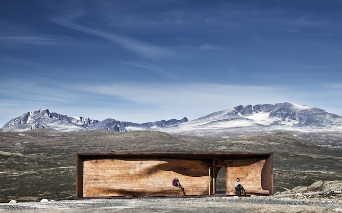 credit%20Ketil%20Jacobsen Norwegian Wild Reindeer Centre Pavilion by SNØHETTA on thisispaper.com