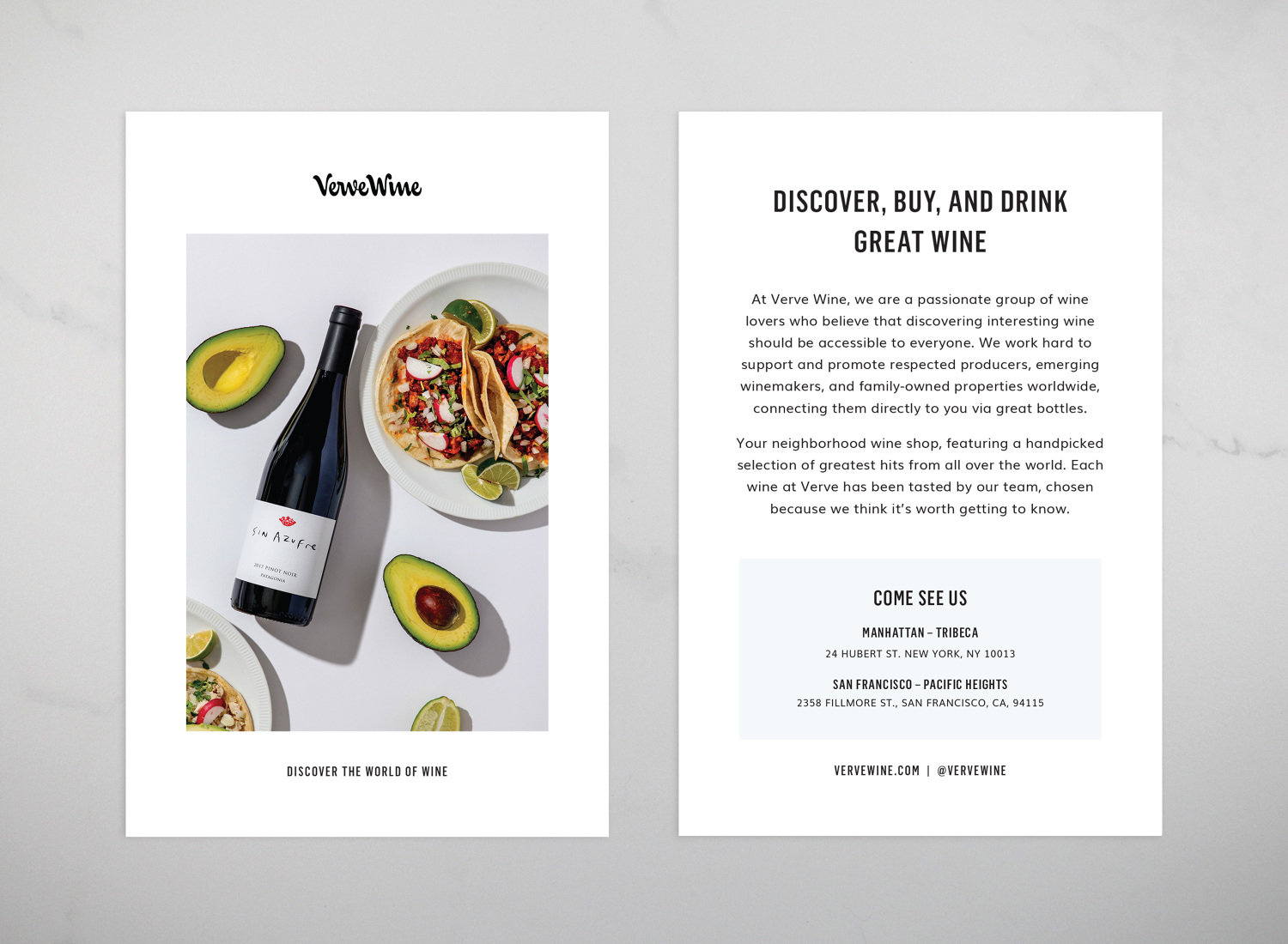 Verve Wine brand card