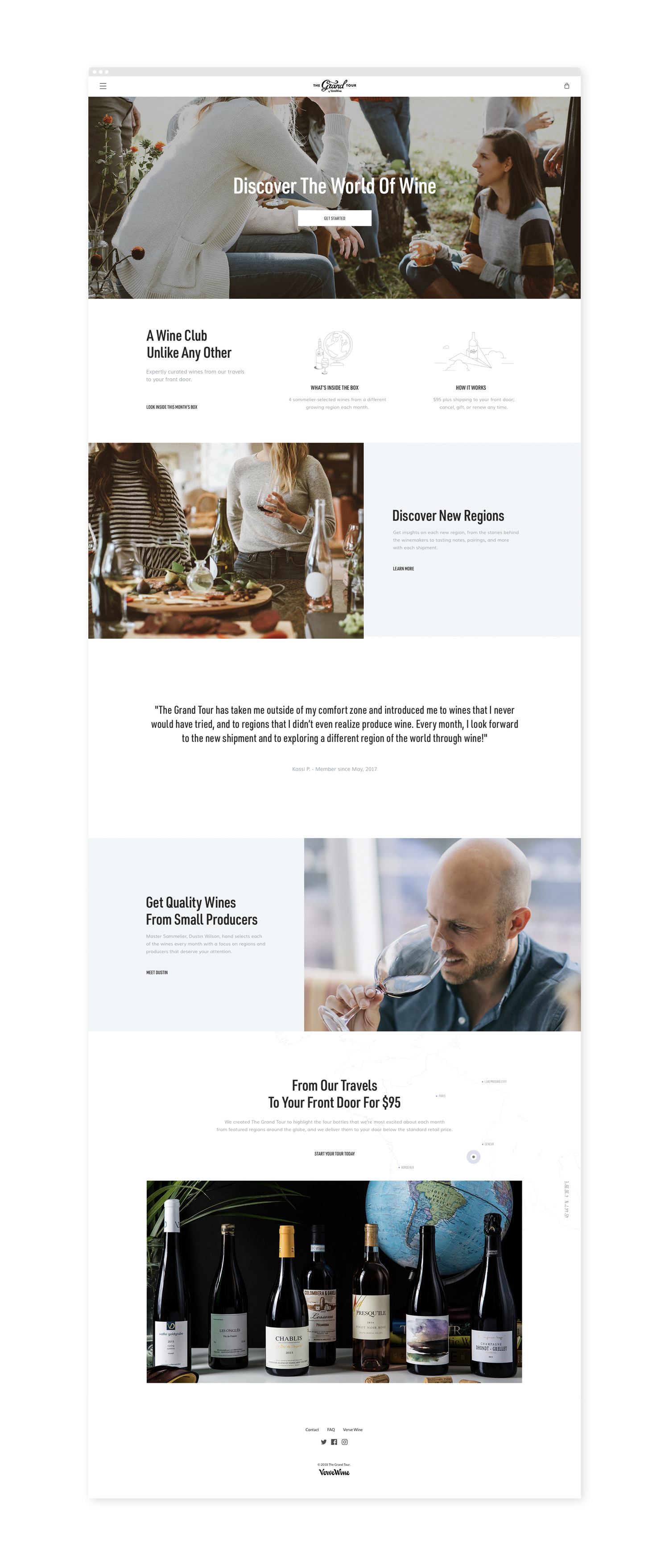 The Grand Tour monthly wine subscription website