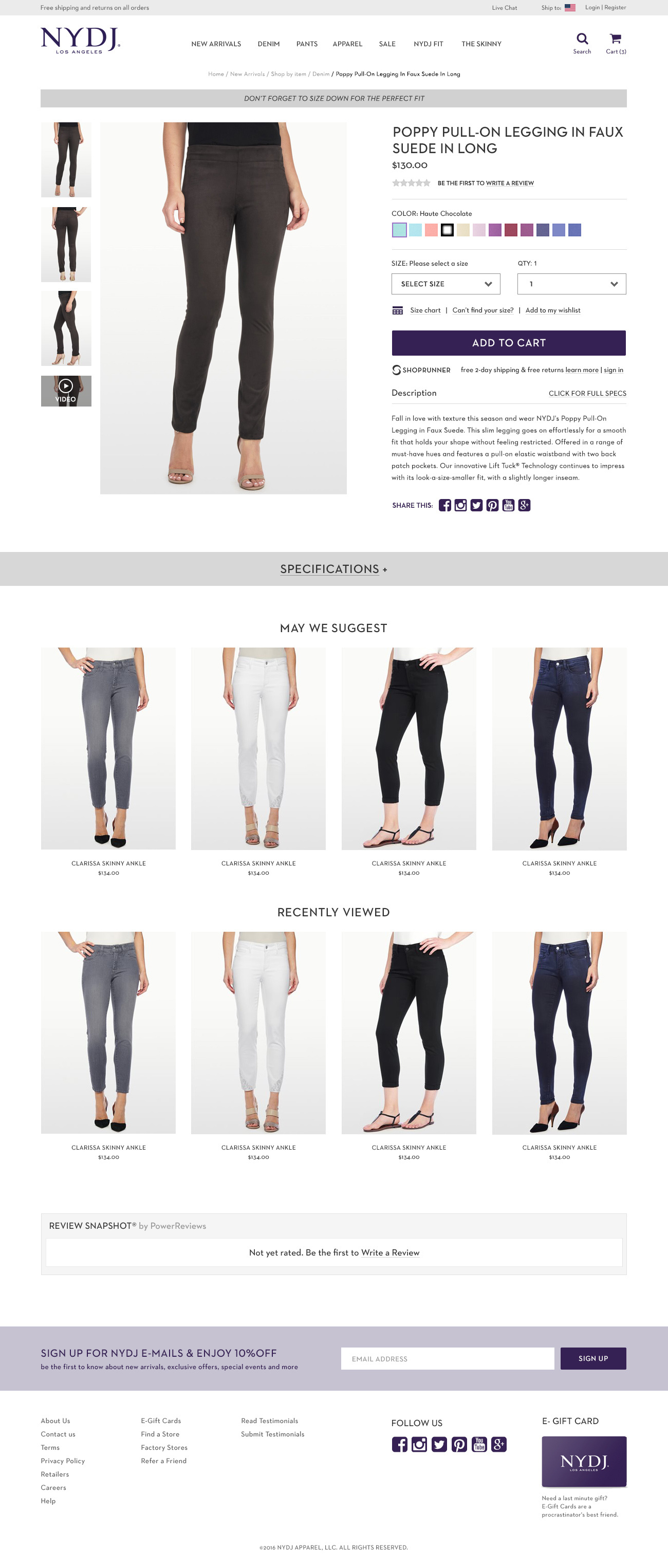 NYDJ product detail page