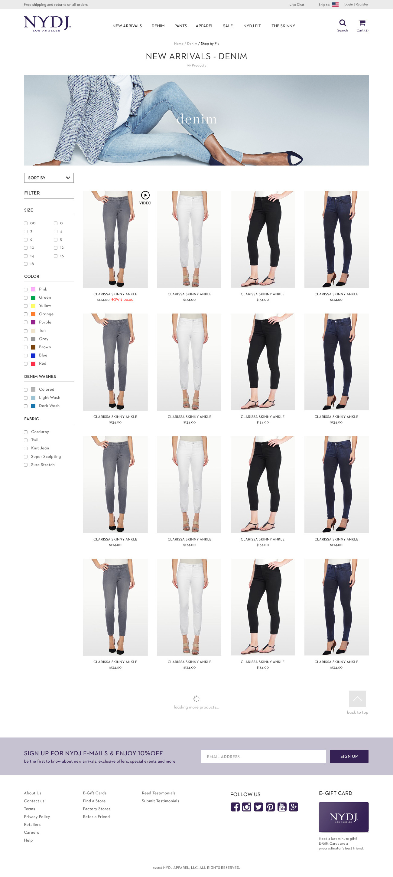 NYDJ product listing page