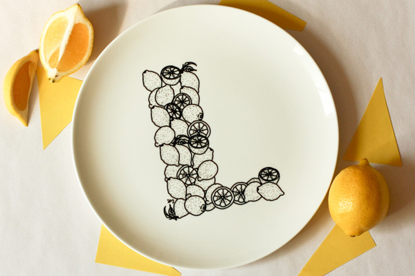 Alphabet Plates - JustNoey - Illustrations, Ceramics, Homeware Design ...