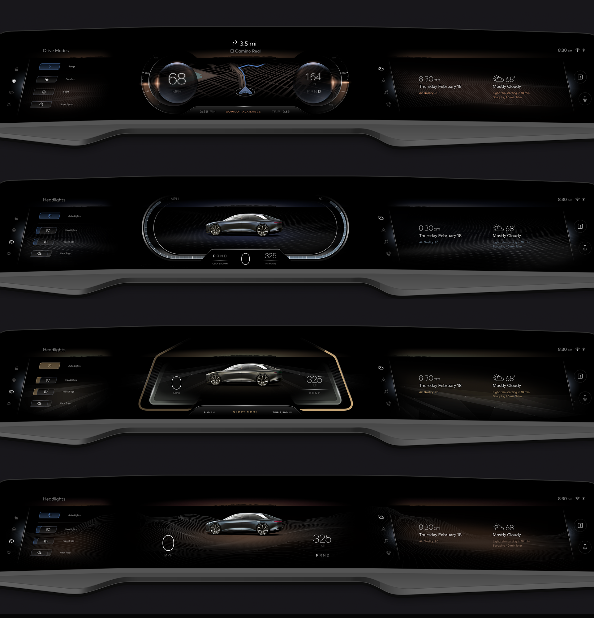 Lucid Cluster & Infotainment Kevin Hsieh Product Design Leadership