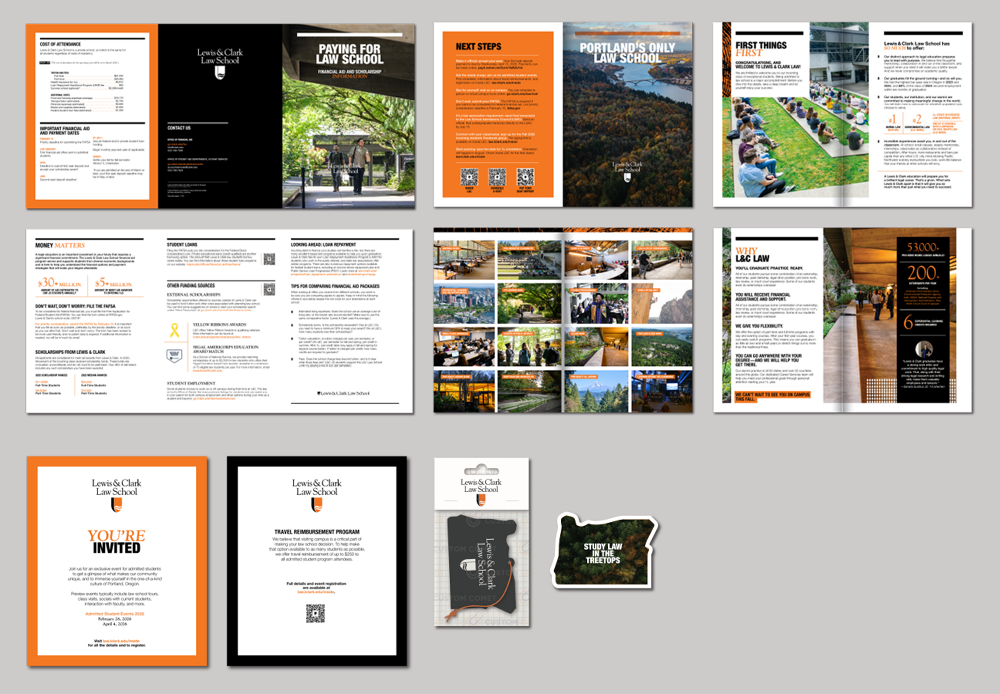 ART DIRECTION AND DESIGN OF LEWIS & CLARK LAW SCHOOL'S ADMIT PACK 2026 ...