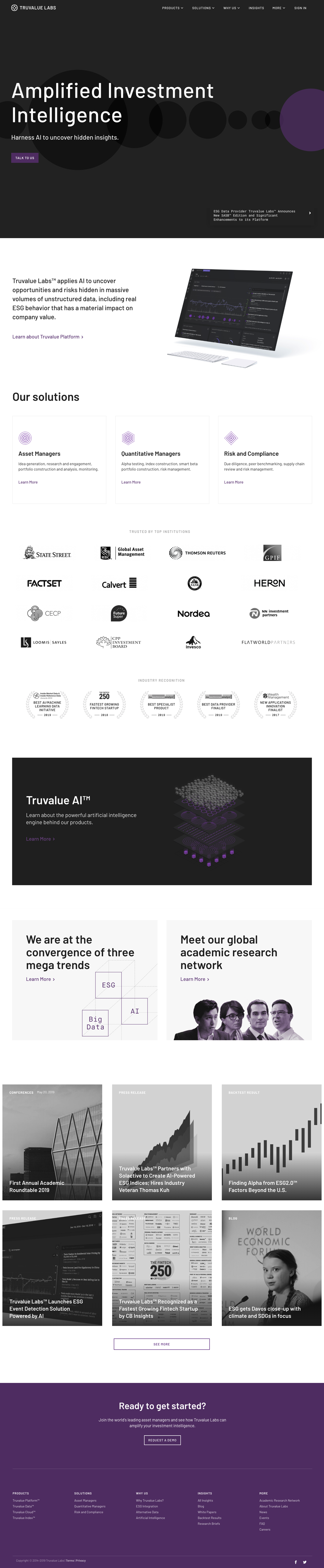 Truvalue Labs homepage
