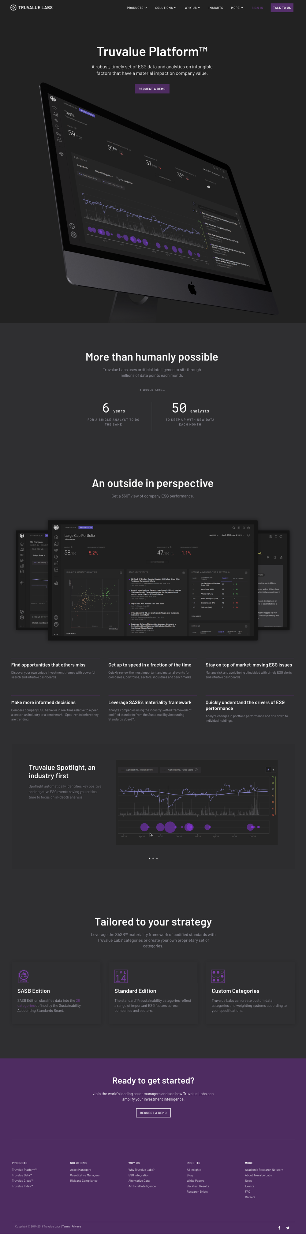 Truvalue Labs platform page