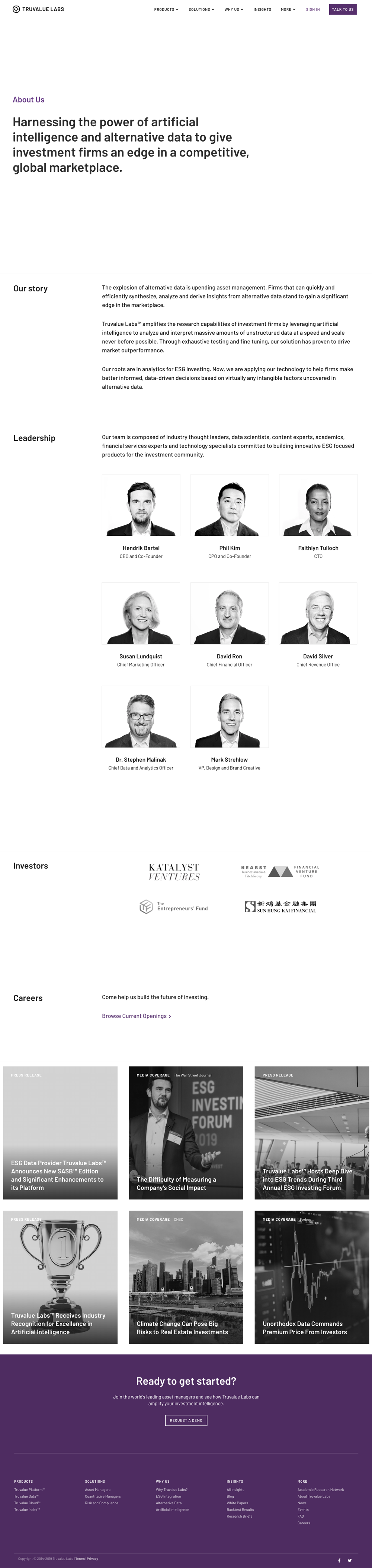 Truvalue Labs about page