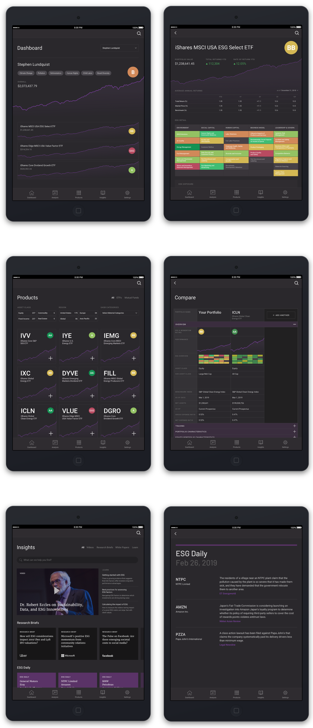 Truvalue Wealth tablet application concept
