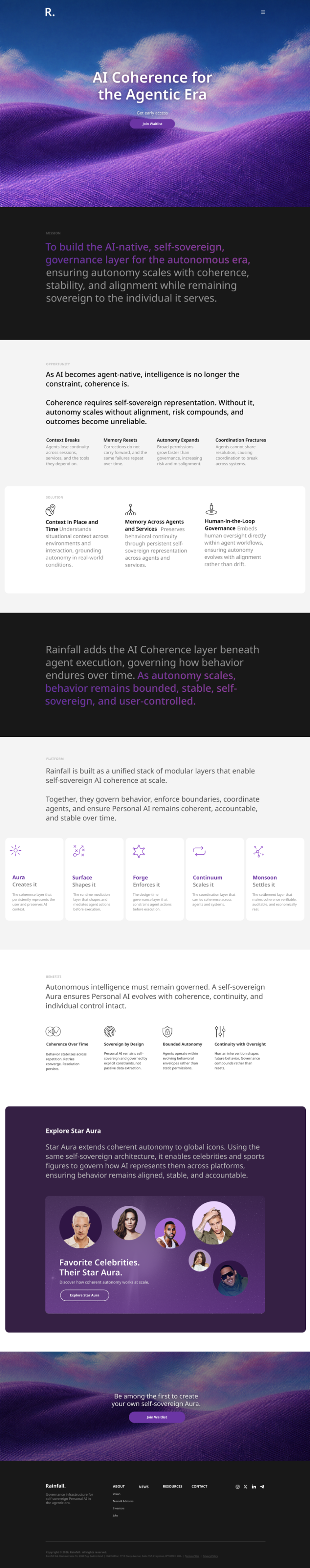 Rainfall homepage