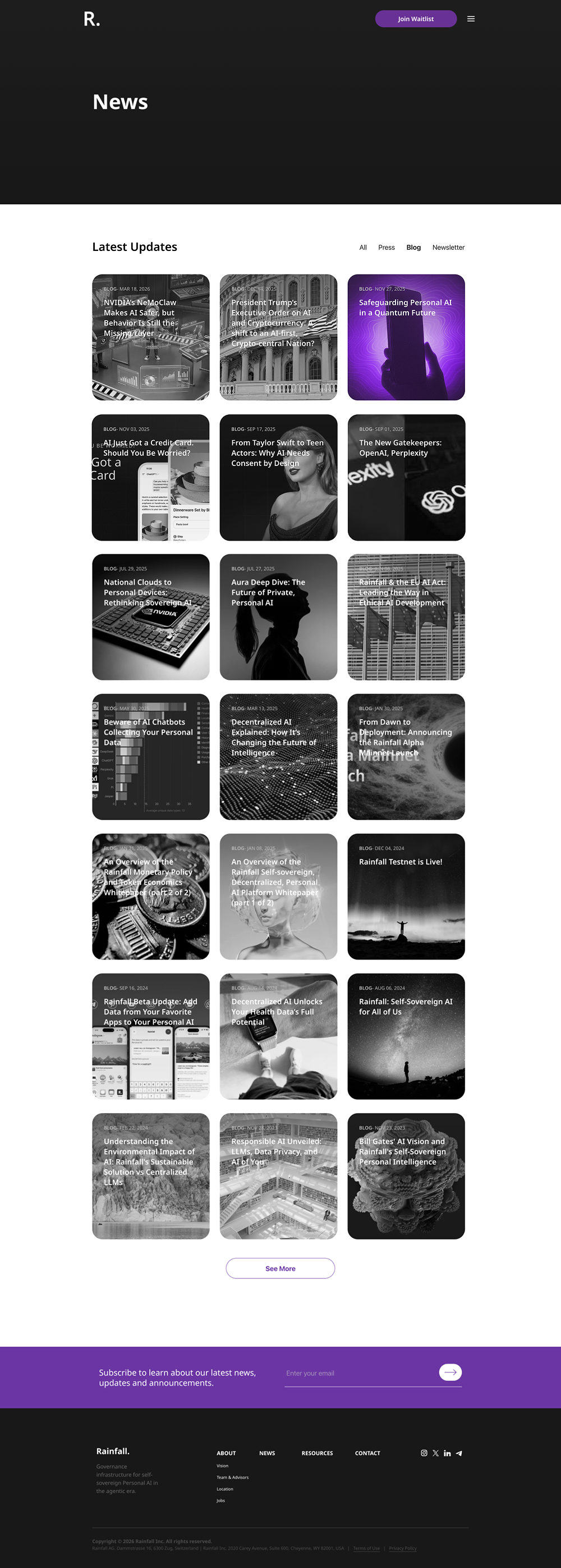 Rainfall news page