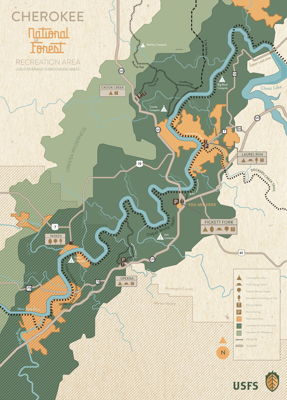 US Forest Service Trailhead Map KU Visual Communication ForestservicemapFinal 1000