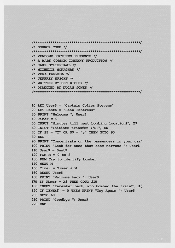 Source Code Movie Posters - excites - the Portfolio of Simon C. Page