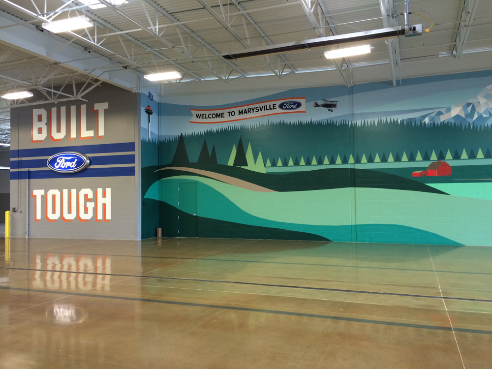 Marysville Ford Mural COLT BOWDEN