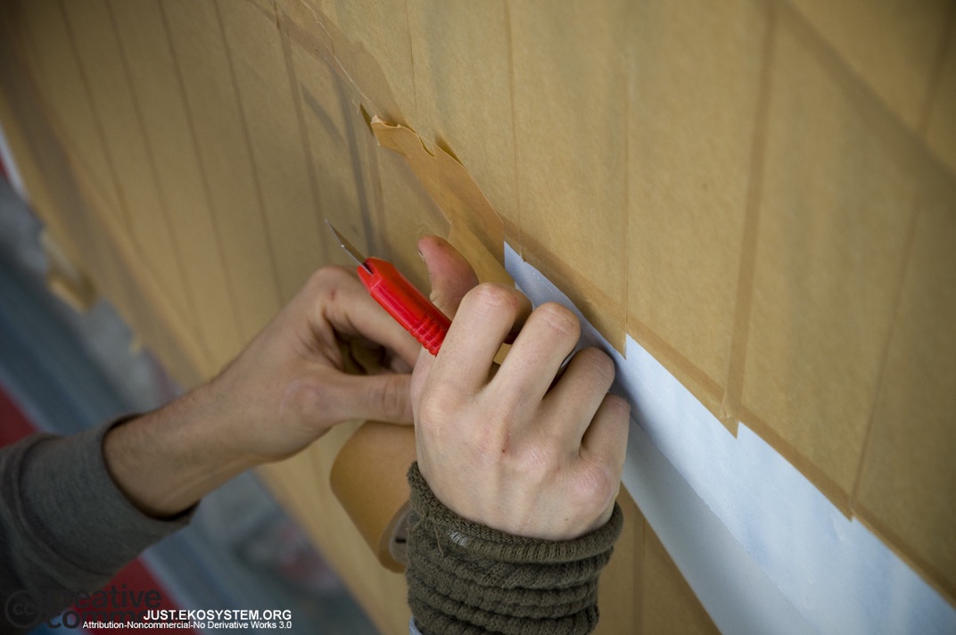 El Bocho, Tape Art, Berlin unurth street art