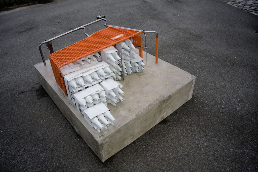 Specter, Shopping Cart Sculptures, NYC unurth street art