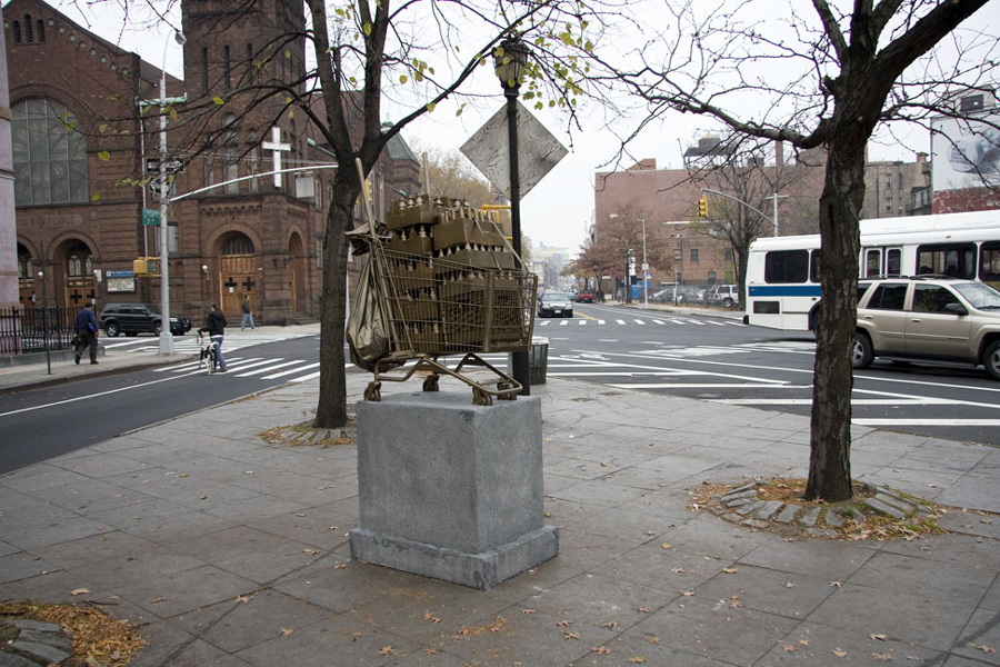 Specter, Shopping Cart Sculptures, NYC unurth street art