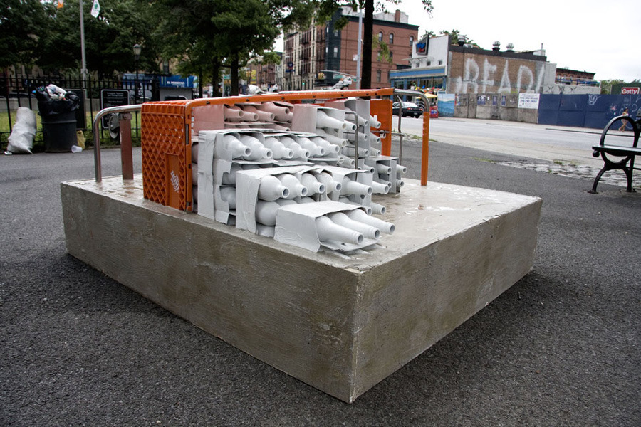 Specter, Shopping Cart Sculptures, NYC unurth street art