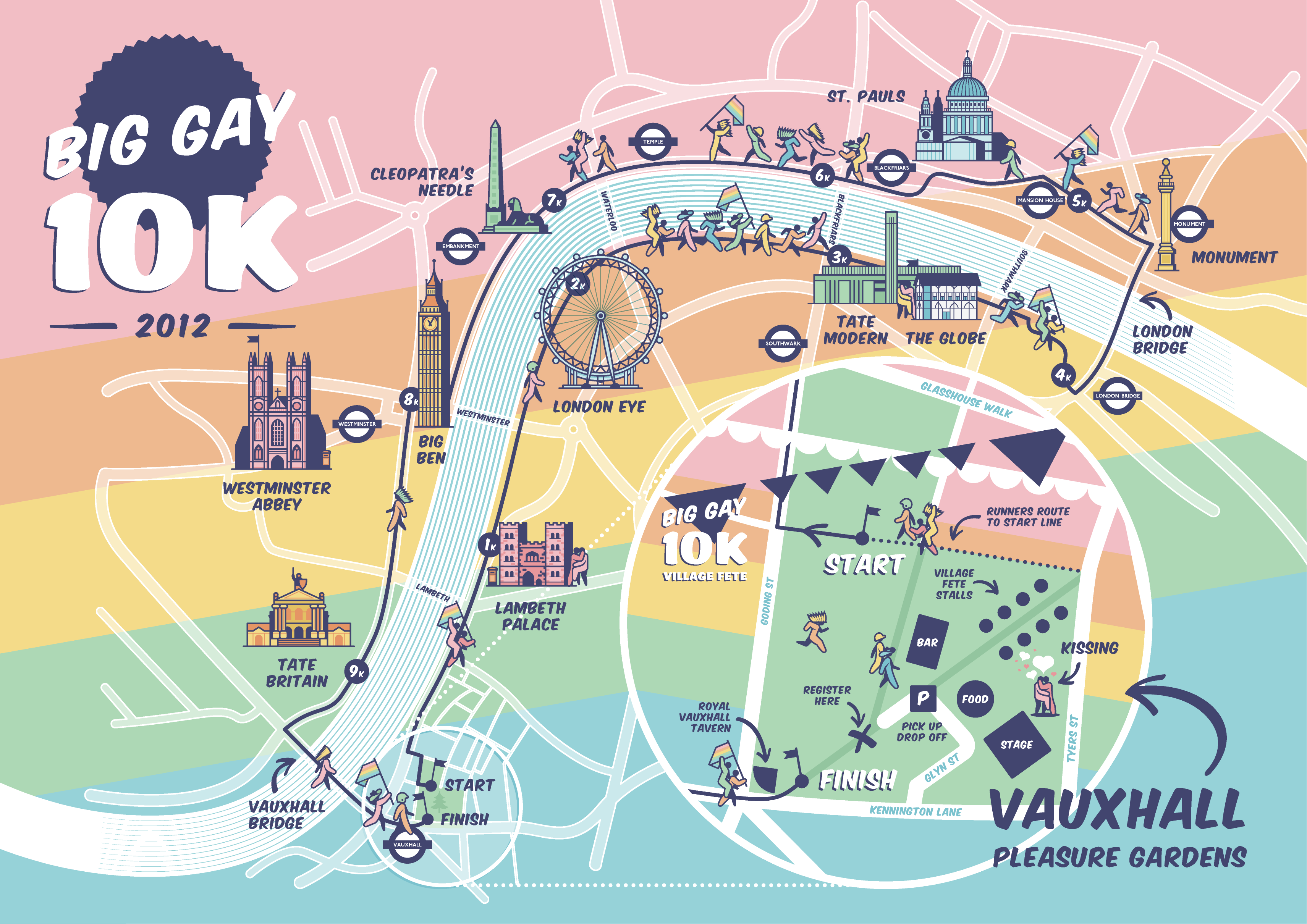 Big Gay 10k Map Cookie