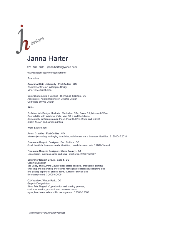jh resume jh designs