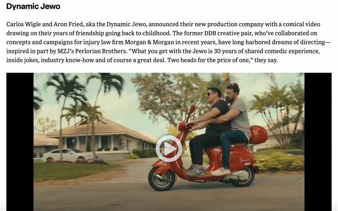 THE DYNAMIC JEWO - Aron Fried | Creative Director / Director