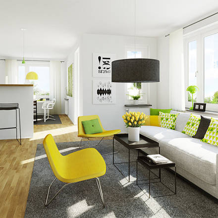 Yellow green interior - Johan Gustavsson