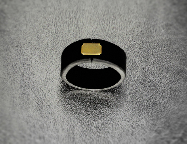 Gold Leather Ring Lucas Mongiello