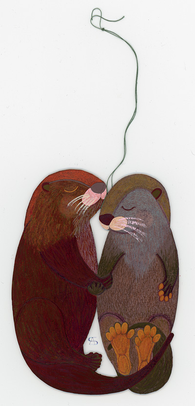 christmas decoration Otters back