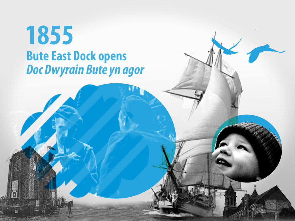 The Cardiff Story, a multi screen motion graphics Gill White