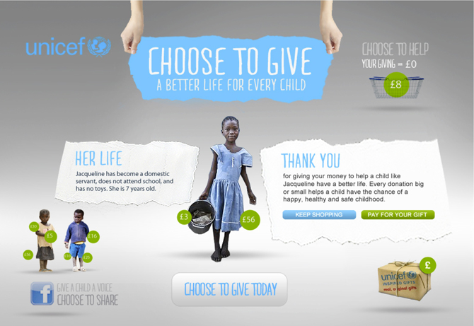 Unicef. Choose to give a better life for every child - Gill White ...