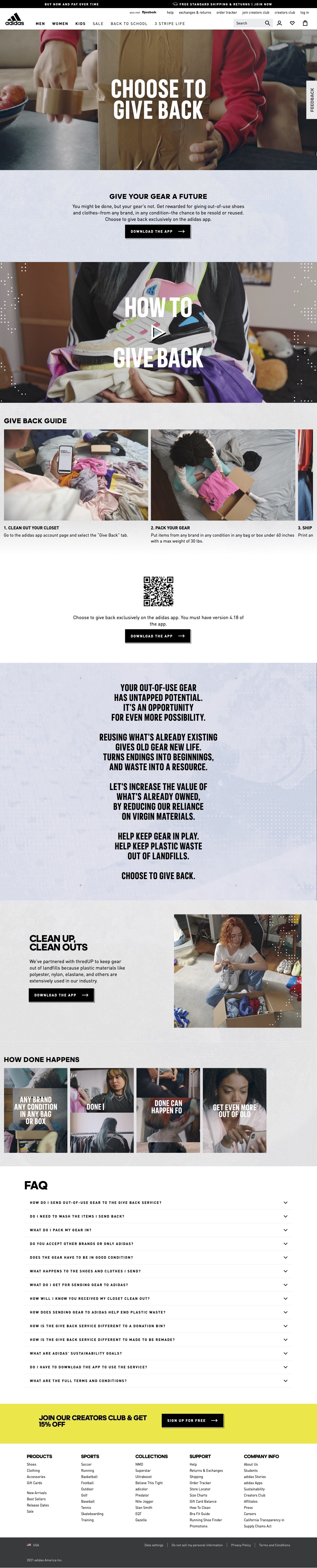 adidas us web service