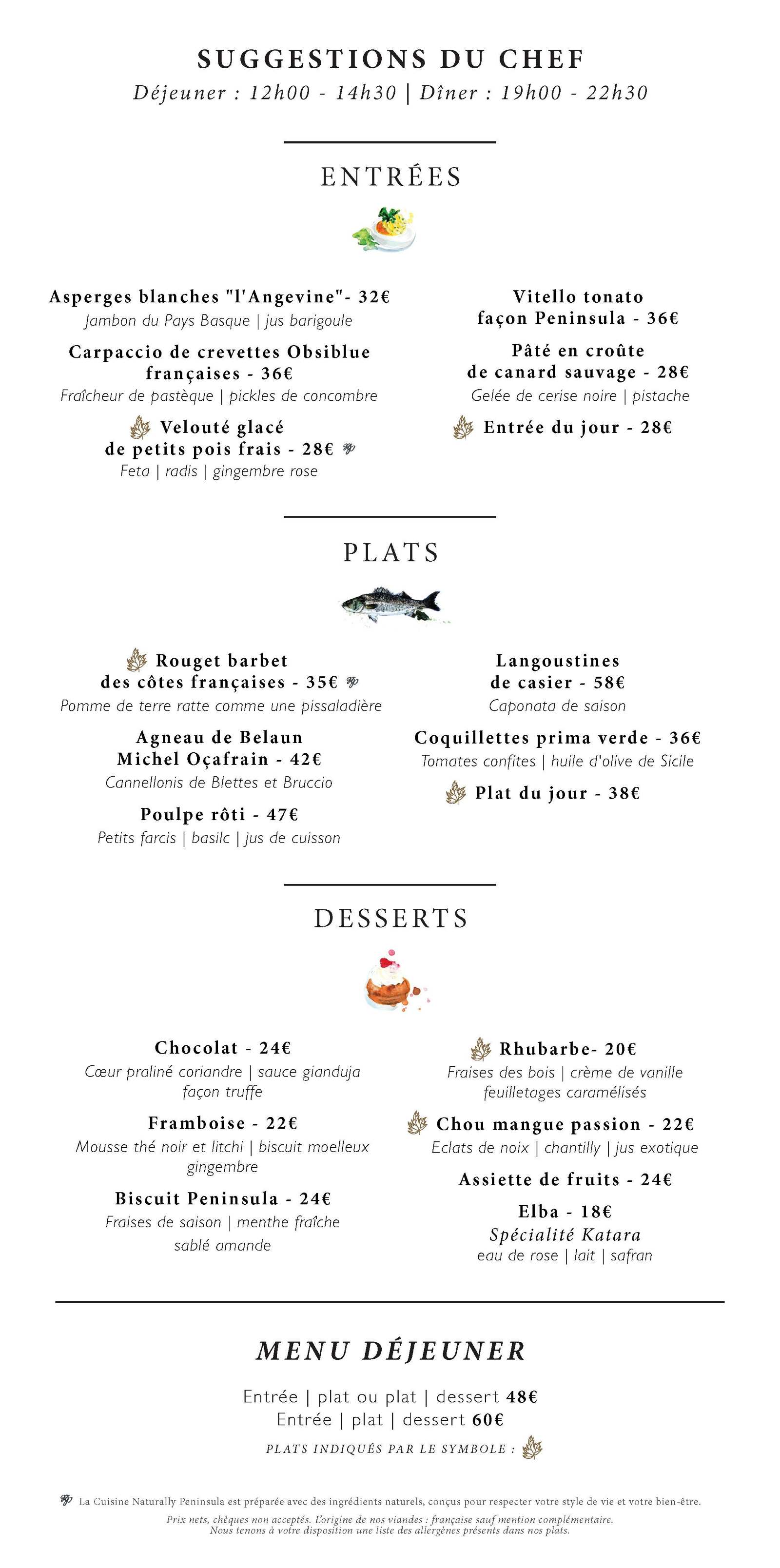 Lobby Menu Peninsula Benjamin Nakache