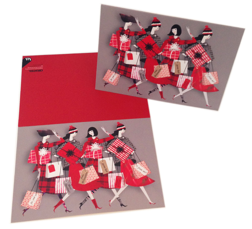 V&A Christmas Card 2014 Lesley Barnes Illustration