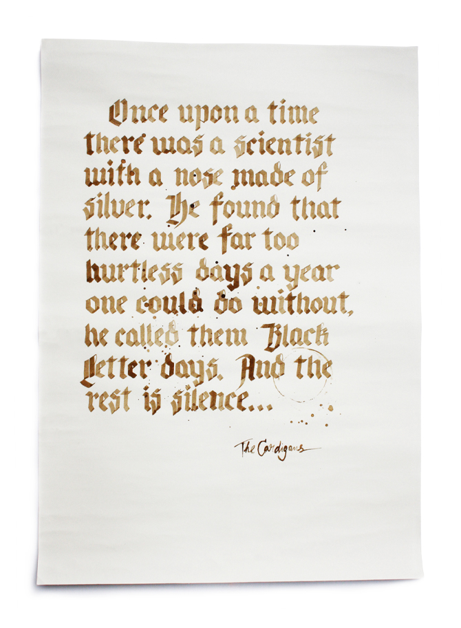 Black Letters / Calligraphy - Doris Poligrates