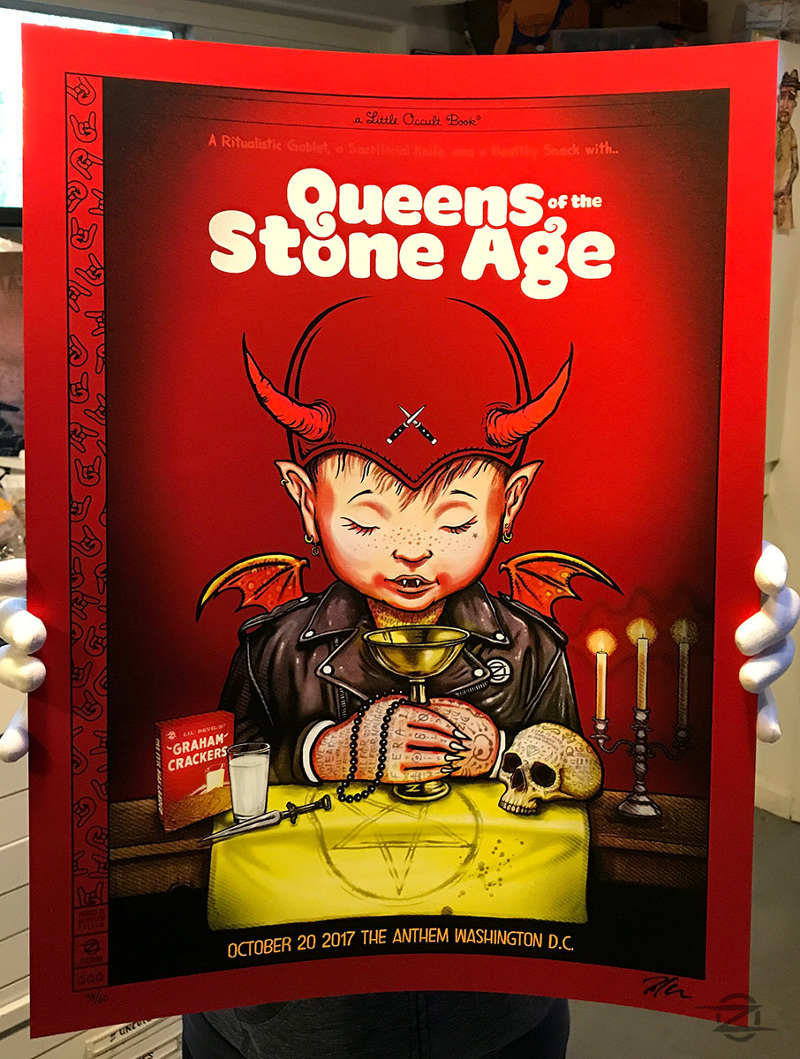 Queens of the Stone Age 40枚限定 メタリック ポスター Queens Of The Stone Age 7-27-2025 In Stuttgart DE Poster