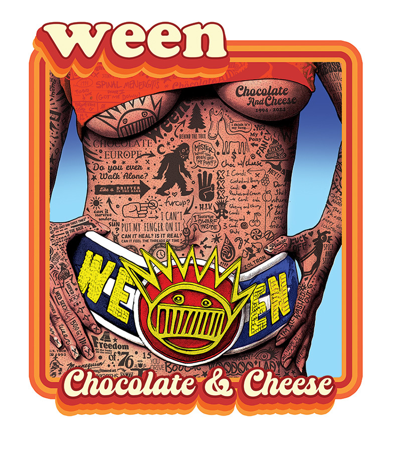 WEEN Anniversary Tee＆Poster WEEN 30th anniversary Chocolate & Cheese – Emek Studios