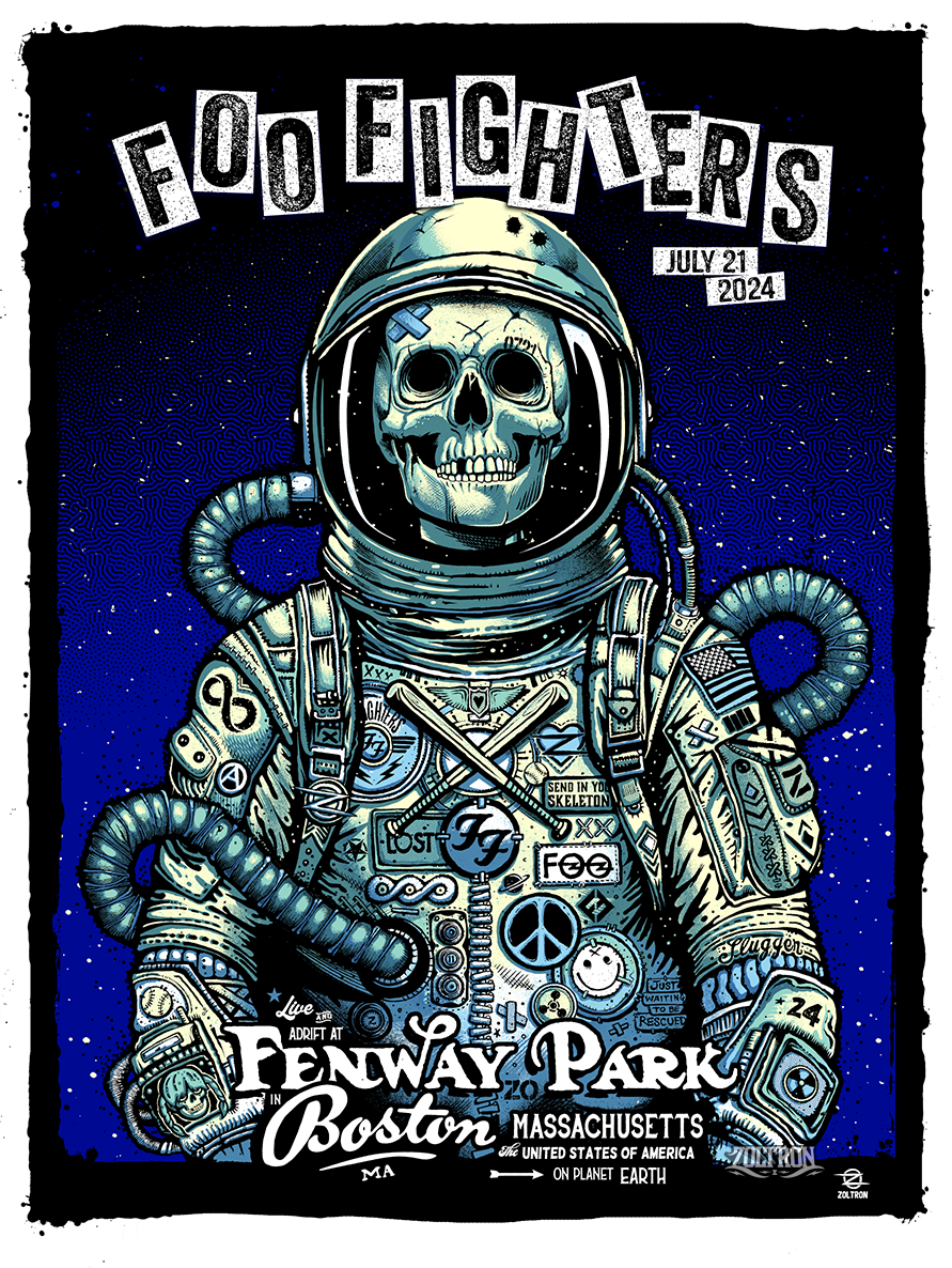 Coop シルクスクリーンポスター　FOO FIGHTERS Foo Fighters Seattle WA Poster 2024 Official Silkscreen S/N