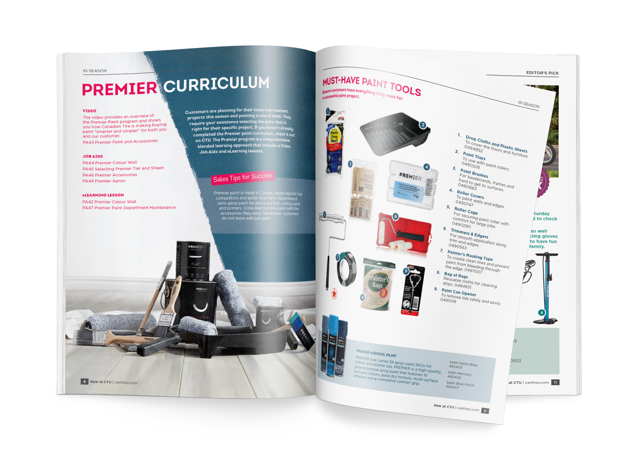 New at CTU Catalogue for Canadian Tire Katerina Kopanygin graphic