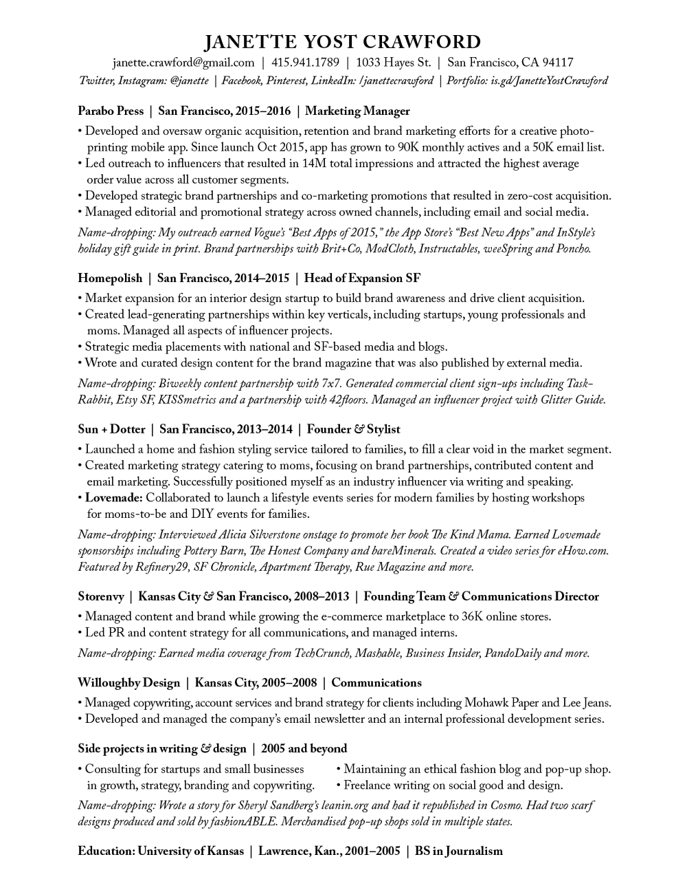 About Me Janette Yost Crawford