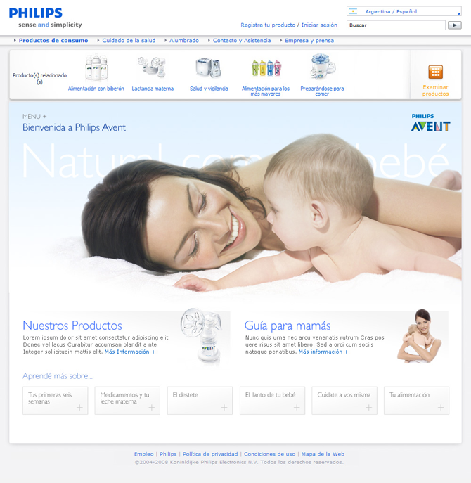 philips avent website