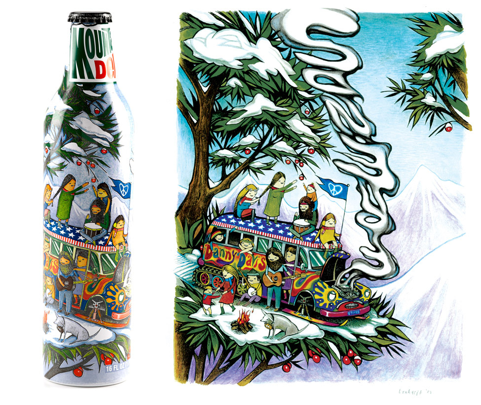 MOUNTAIN DEW artist series bottle - Scott Lenhardt