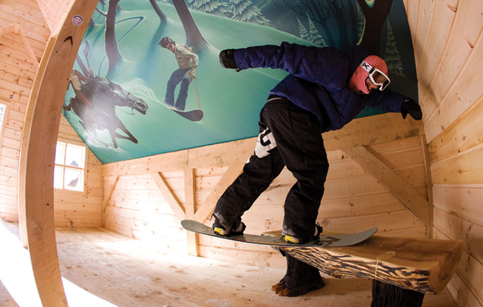 BURTON SNOWBOARDS / PEETKEGLER DESIGN the stash mural, vermont Scott