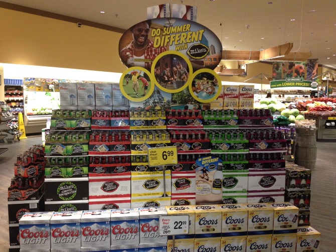 Mike's Hard Lemonade Grocery Display